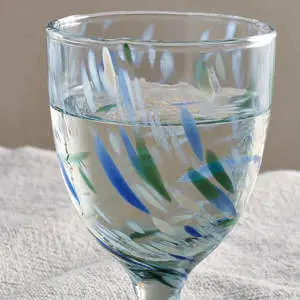 Nkuku Taja Wine Glass Sea Blue